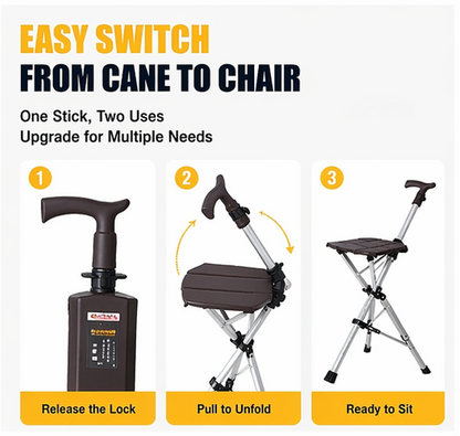 Two-in-one Automatic Cane Chair