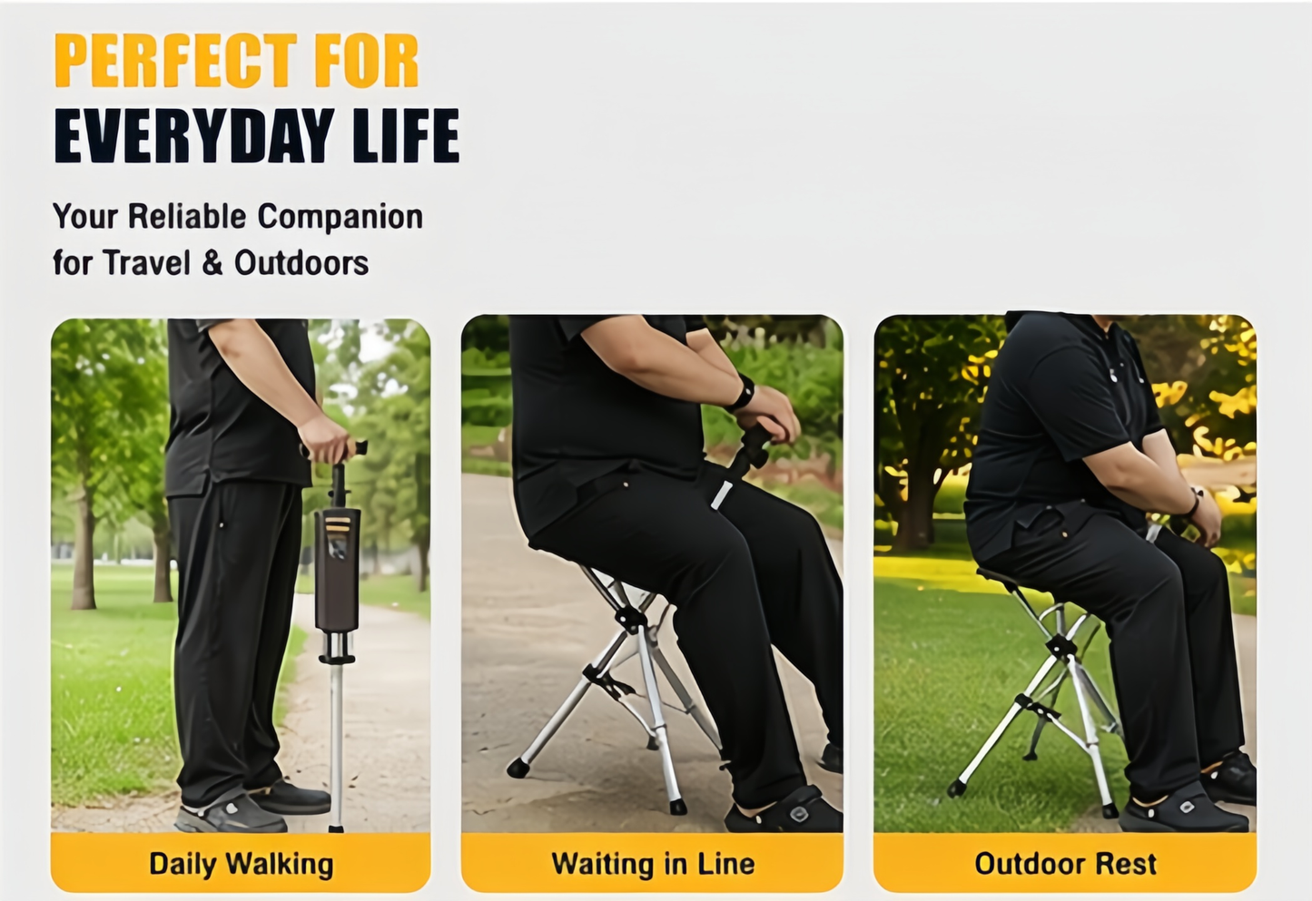 Two-in-one Automatic Cane Chair