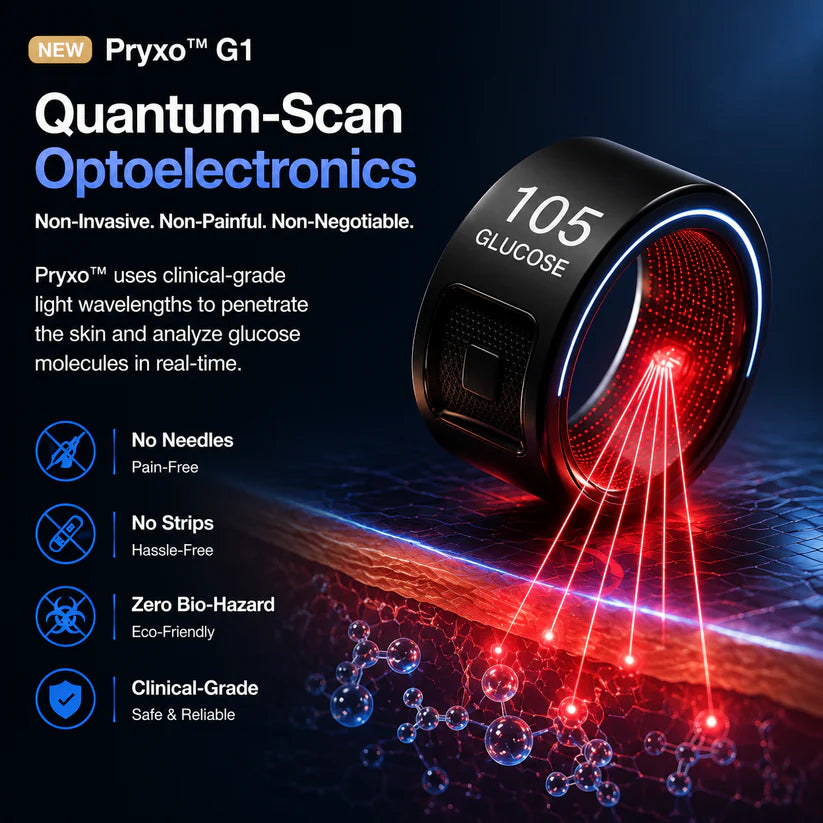 🎉 75% OFF Launch Offer🏆Pryxo™ G1 Non-Invasive Smart Ring