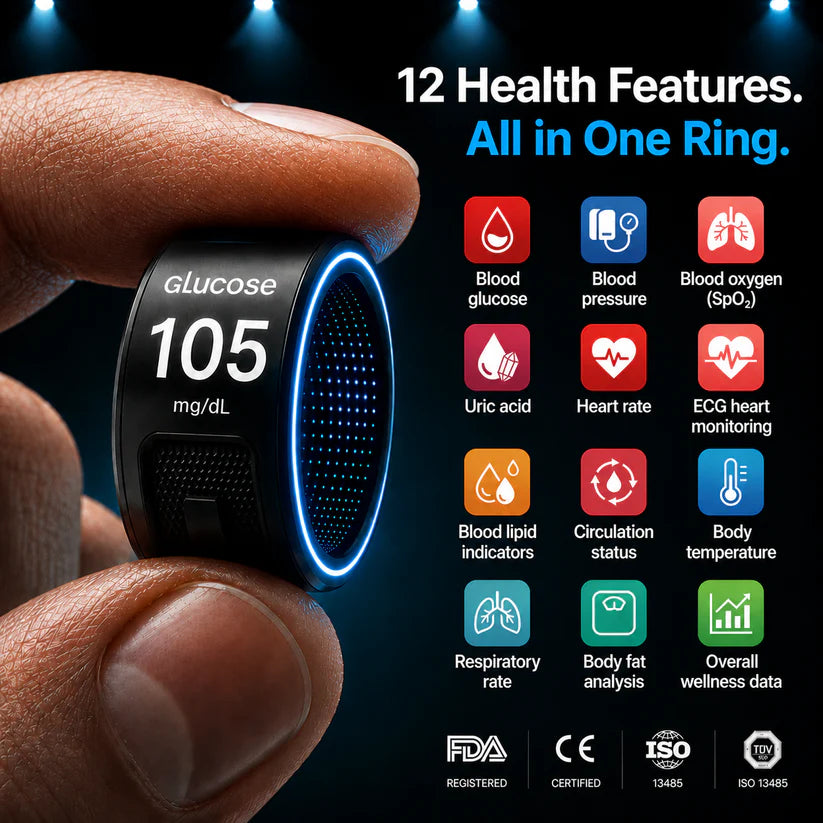 🎉 75% OFF Launch Offer🏆Pryxo™ G1 Non-Invasive Smart Ring